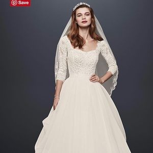 Oleg Cassini wedding dress from David’s Bridal